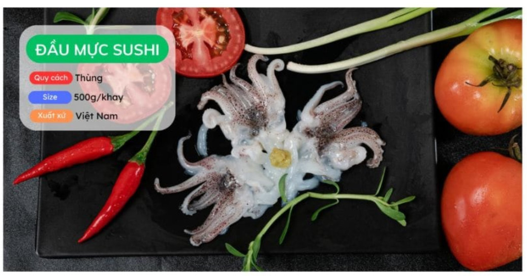 Đầu mực shushi ( ảnh to)