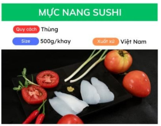 Mực nang sushi